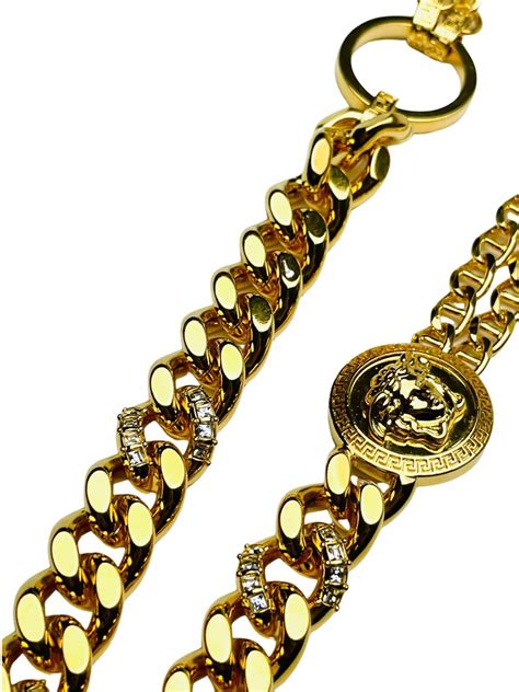 versace kette mit tag silber|Halsketten für Damen von Versace .